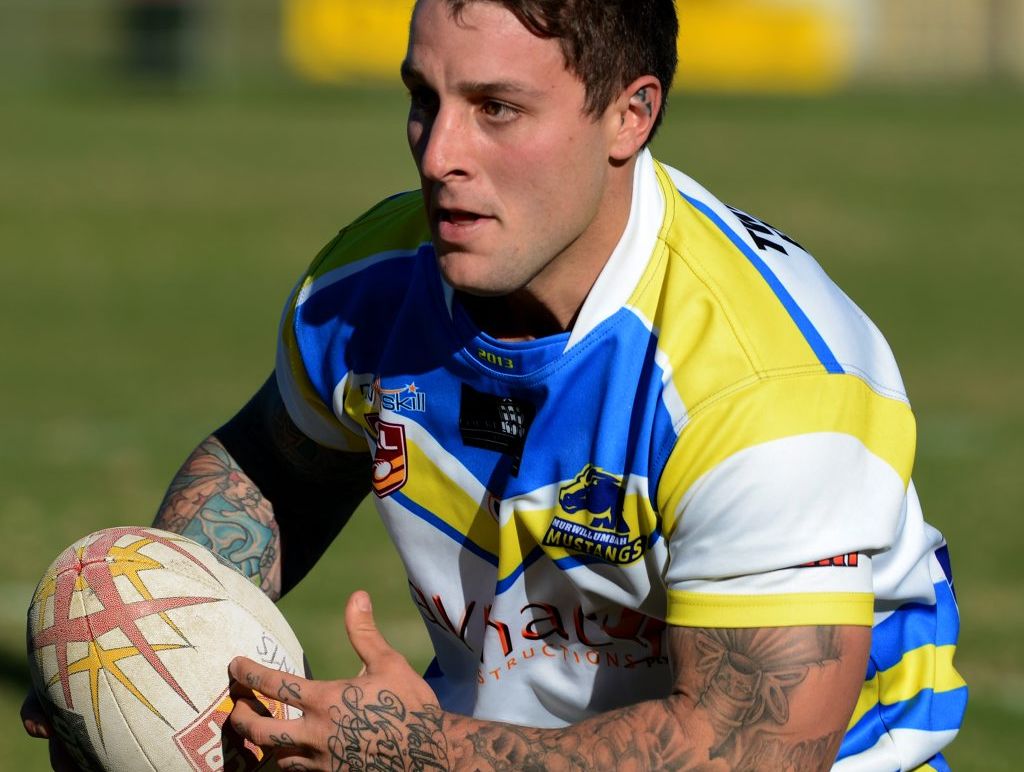 Murwillumbah Mustangs player No 4 Jarrod Broadhurst looks for a way through Vs Mullumbimby. Murwillumbah Mustangs player No 4 Jarrod Broadhurst looks for a way through Vs Mullumbimby.