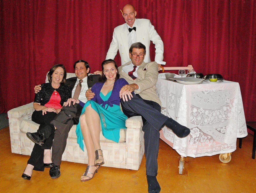 The cast of Birthday Suite at rehearsal this week. The cast of Birthday Suite at rehearsal this week.