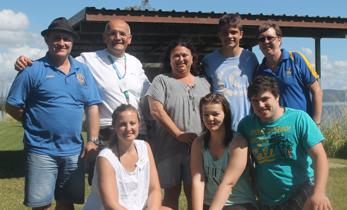 AROUND THE WORLD: Damien Mott, Loris Baraldi, Sue Ruddick, Ryan Goding, Line McBride (back), Helene Caspersen, Eline Ommeganck and Murray Dale are part of the week-long youth exchange. AROUND THE WORLD: Damien Mott, Loris Baraldi, Sue Ruddick, Ryan Goding, Line McBride (back), Helene Caspersen, Eline Ommeganck and Murray Dale are part of the week-long youth exchange.