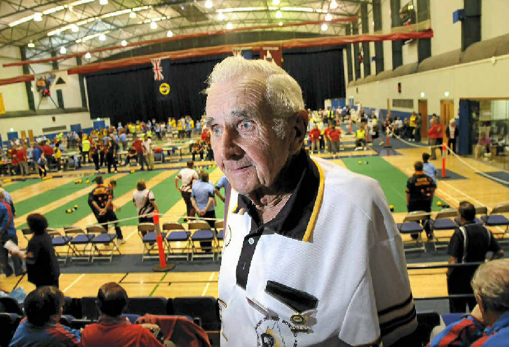 Warwick dairy farmer Rex Brown is pleased to be a member of the Queensland Indoor Bowls Team. Warwick dairy farmer Rex Brown is pleased to be a member of the Queensland Indoor Bowls Team.