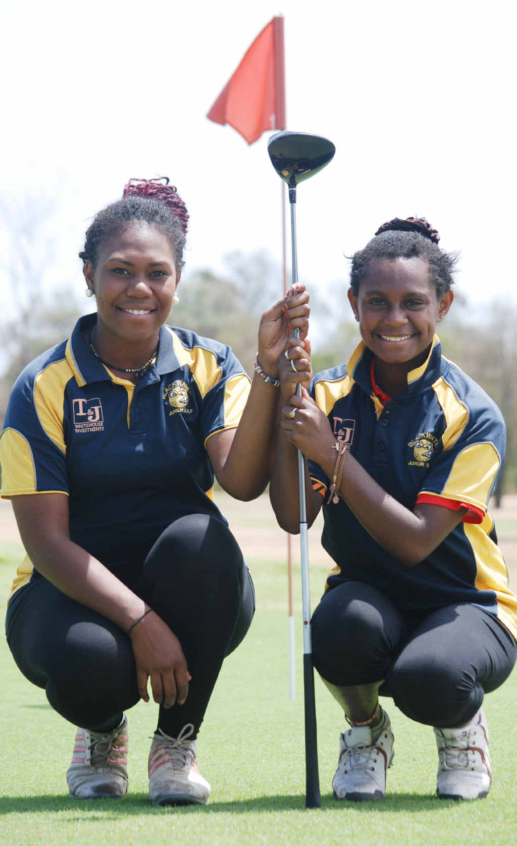 GOLF STARS: Tahira and Rae Weiki. GOLF STARS: Tahira and Rae Weiki.