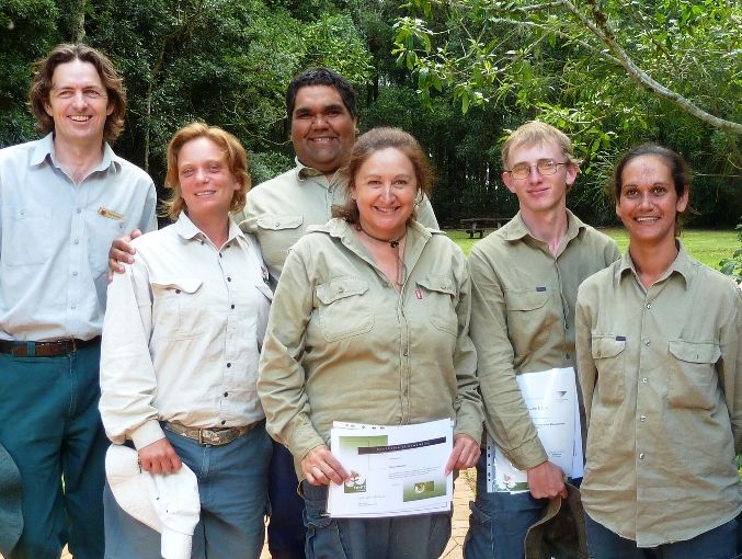 Trainees from the Dorrigo Aboriginal Green Team have completed their Certificate II courses in Conservation and Land Management. Trainees from the Dorrigo Aboriginal Green Team have completed their Certificate II courses in Conservation and Land Management.