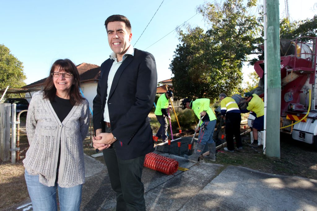 Sue Starkie and Cr Milton on Serviceton Avenue, Inala which has just received a $508,000 upgrade. Photo Inga Williams / The Satellite Sue Starkie and Cr Milton on Serviceton Avenue, Inala which has just received a $508,000 upgrade. Photo Inga Williams / The Satellite
