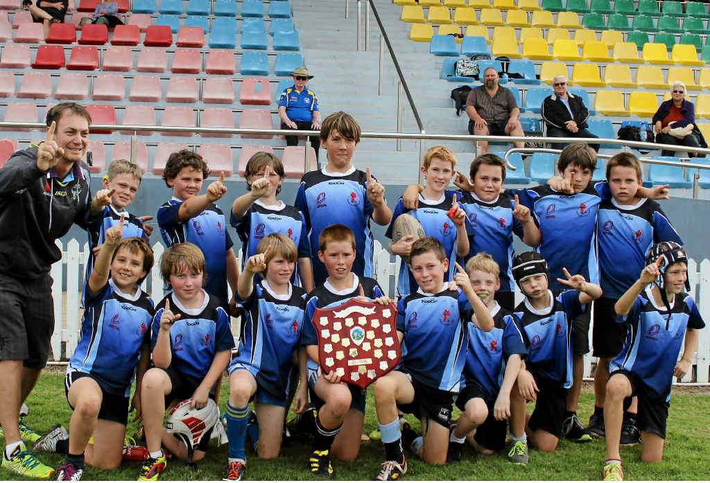 WINNING FEELING: Bundaberg Primary School Rugby League’s undefeated premiers Cordalba. WINNING FEELING: Bundaberg Primary School Rugby League’s undefeated premiers Cordalba.