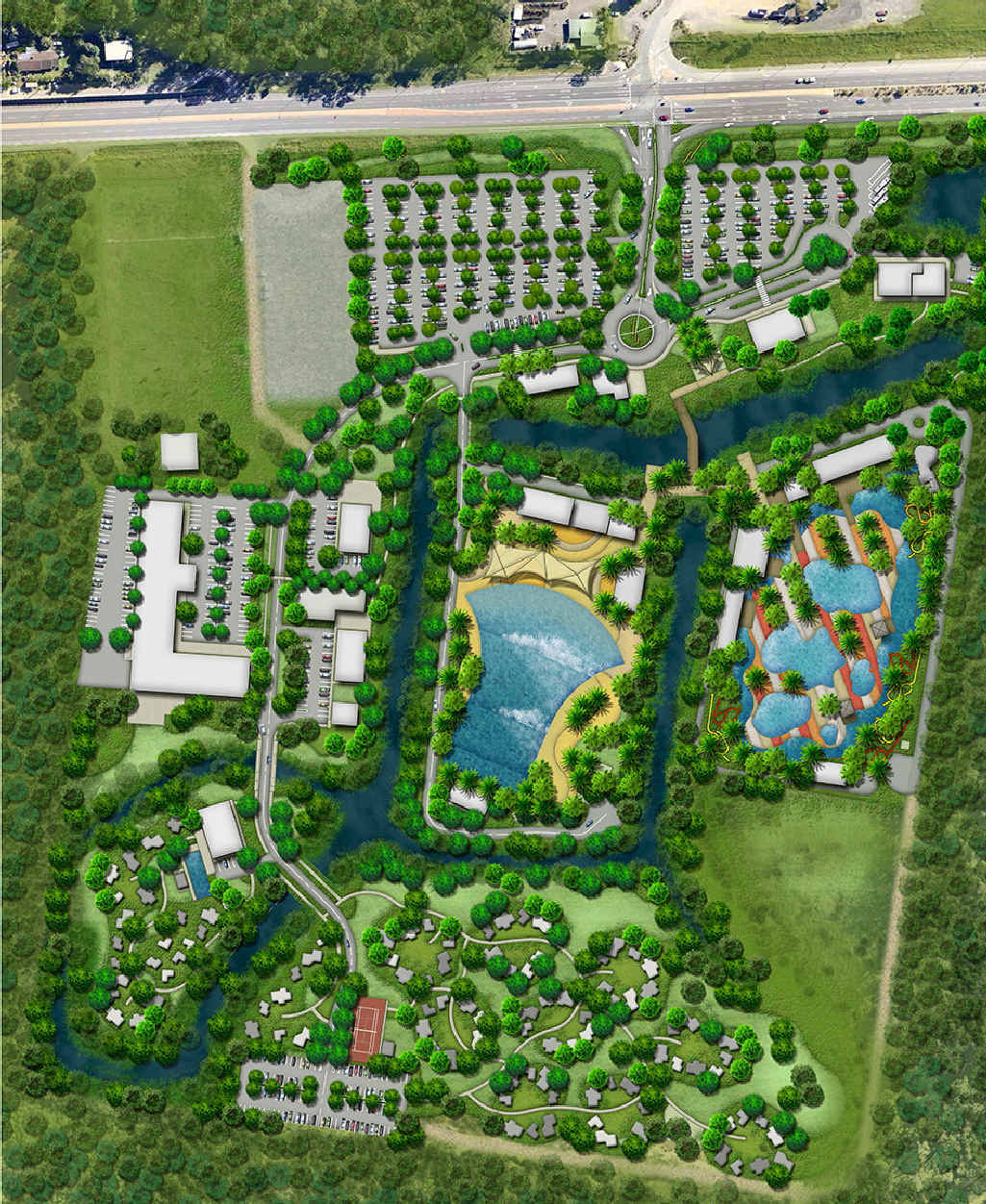GET WET: The proposed water park on Steve Irwin Way. GET WET: The proposed water park on Steve Irwin Way.