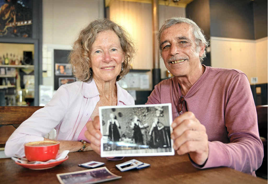 CHANCE MEETING: Sharyn Chapman, who was a performer on a concert tour to Vietnam, and Paul Stockwell, who served as an Army Private in Vietnam, looking over old photos. CHANCE MEETING: Sharyn Chapman, who was a performer on a concert tour to Vietnam, and Paul Stockwell, who served as an Army Private in Vietnam, looking over old photos.