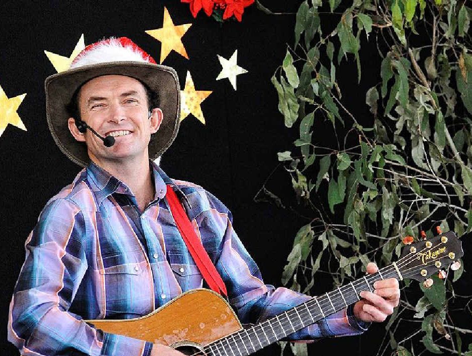 AUSSIE THEME: The Bush Galah leads a sing-along at The Workshops. AUSSIE THEME: The Bush Galah leads a sing-along at The Workshops.