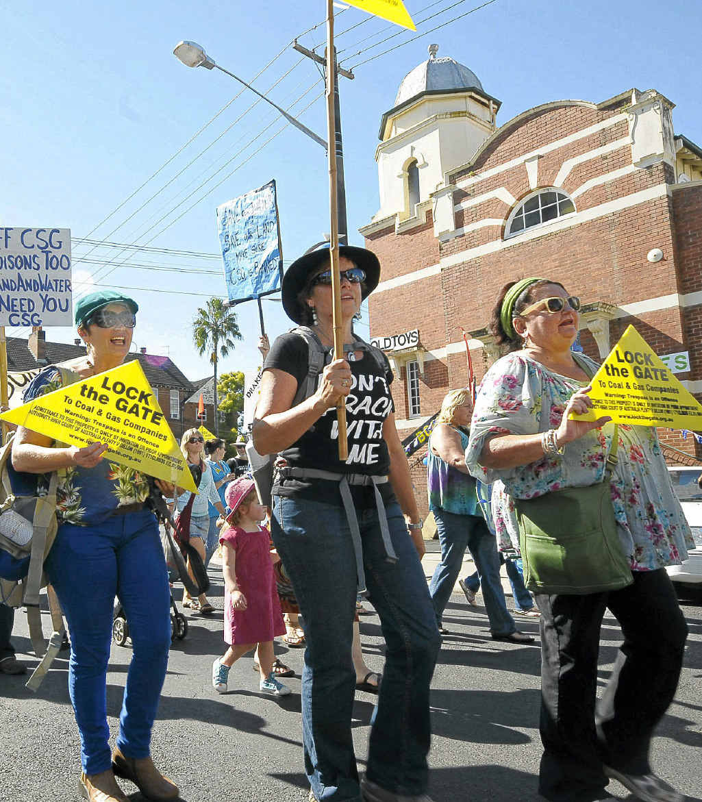 Local residents marching along Bounty St in Lismore. Local residents marching along Bounty St in Lismore.