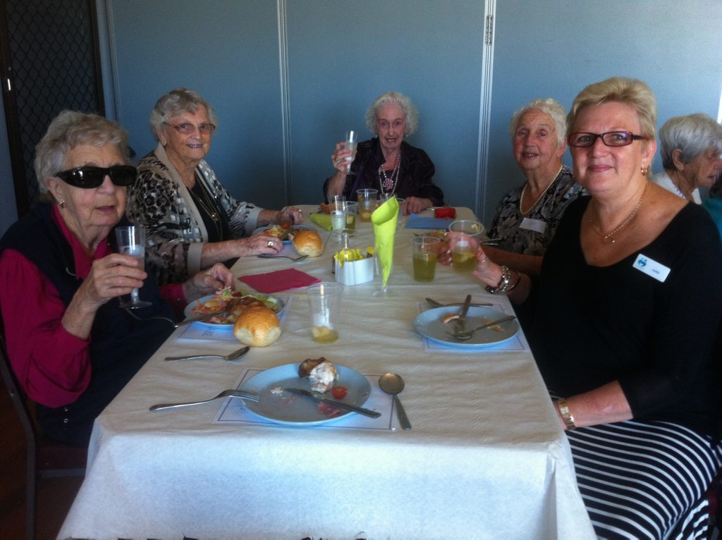 Clients Mary Shaw, Elspeth Vernon, Valerie Steele, Pat Winkel and committee member Judie Vernon. Photo: Contributed Clients Mary Shaw, Elspeth Vernon, Valerie Steele, Pat Winkel and committee member Judie Vernon. Photo: Contributed