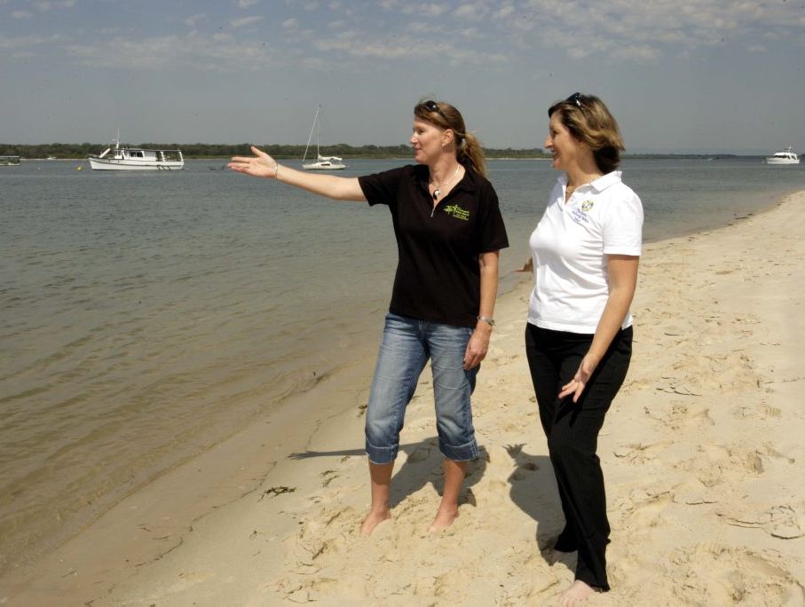 Liz Young and Joy Bristol look over the perfect location to bring tourists. Liz Young and Joy Bristol look over the perfect location to bring tourists.