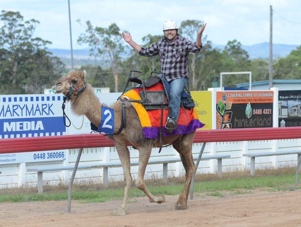 Poor Boofhead Craig Warhurst chose the slow camel on Melbourne Cup Day. Poor Boofhead Craig Warhurst chose the slow camel on Melbourne Cup Day.