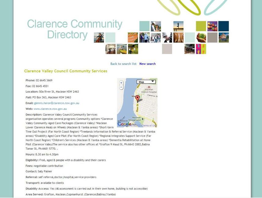 A screenshot of the online council directory. A screenshot of the online council directory.