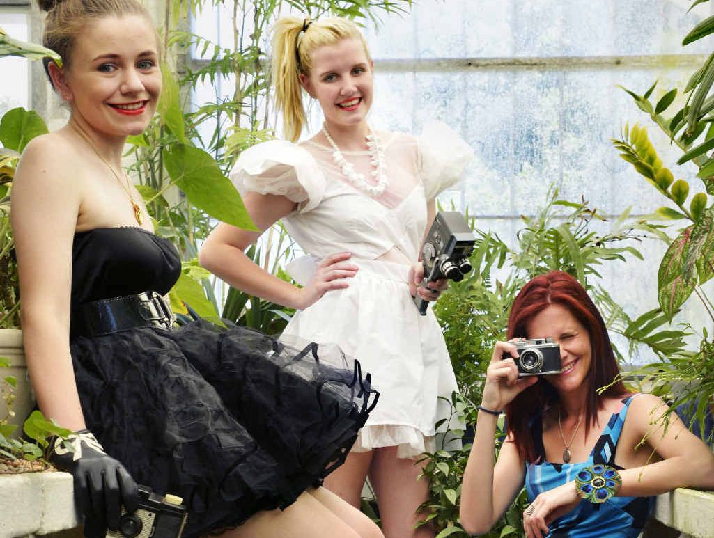 CHEAP CHIC: Charlotte Auld, Catriona Mitchell and Charley Clarke model outfits from Lifeline Riverlink. CHEAP CHIC: Charlotte Auld, Catriona Mitchell and Charley Clarke model outfits from Lifeline Riverlink.