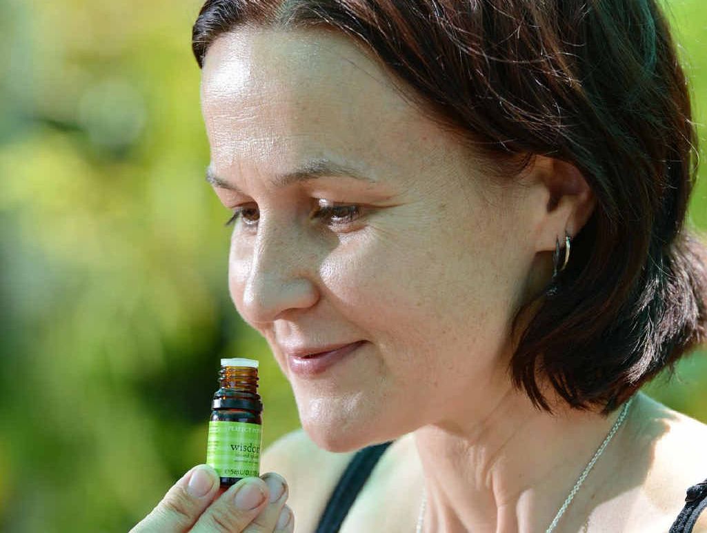 FAMILIAR FRAGRANCE: Gardening guru Chelsea van Rijn inhales Wisdom, her fragrant blend of essential oils. FAMILIAR FRAGRANCE: Gardening guru Chelsea van Rijn inhales Wisdom, her fragrant blend of essential oils.