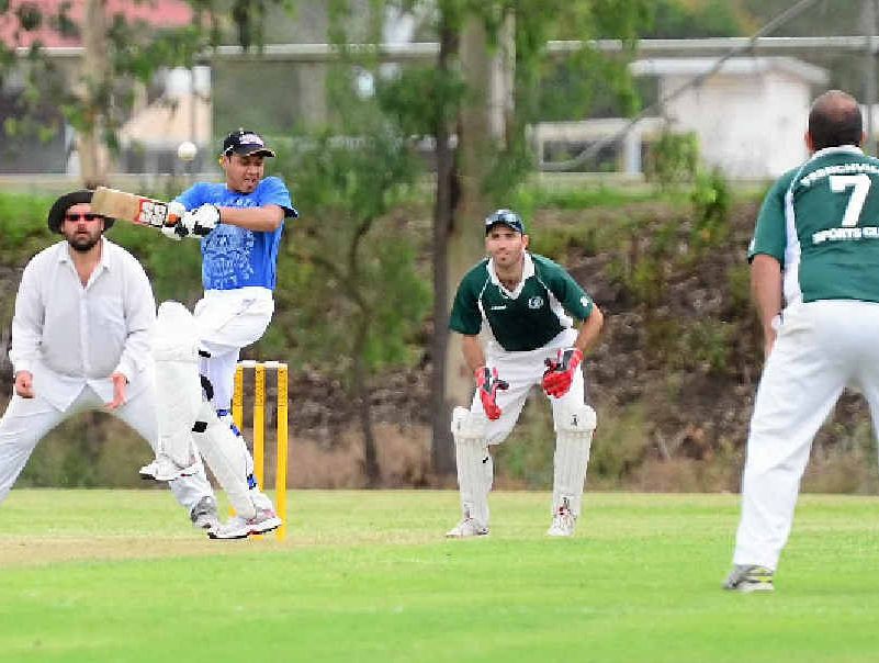 Avatar batsman Alex Christian attempts a shot in his side’s match against Frenchville Falcons. Avatar batsman Alex Christian attempts a shot in his side’s match against Frenchville Falcons.
