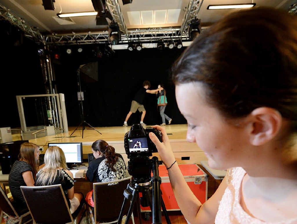 ...AND ACTION: Libby Munda gets behind the camera at at Studio 188. ...AND ACTION: Libby Munda gets behind the camera at at Studio 188.