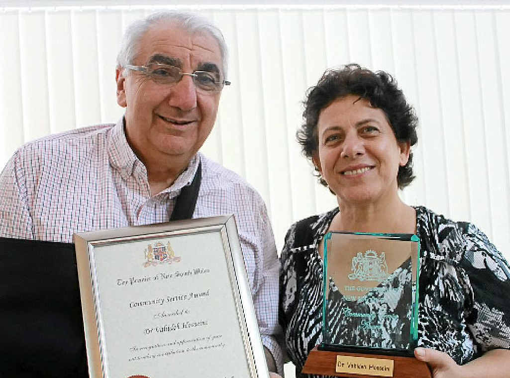 DEVOTED TO HUMANITY: MP Thomas George awards Dr Vahideh Hosseini a Premier’s Community Service Award. DEVOTED TO HUMANITY: MP Thomas George awards Dr Vahideh Hosseini a Premier’s Community Service Award.