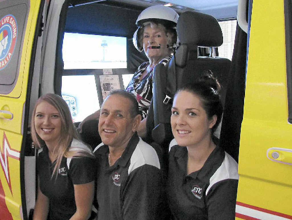 ETC staff and director Lorraine Mouafi give the Westpac Rescue Helicopter simulator a test flight. ETC staff and director Lorraine Mouafi give the Westpac Rescue Helicopter simulator a test flight.