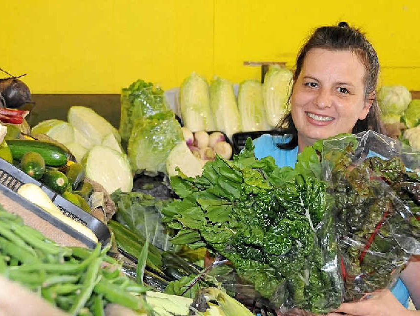 Green leafy vegetables are on the menu for Gympie eaters like Mirinda Grosse. Green leafy vegetables are on the menu for Gympie eaters like Mirinda Grosse.
