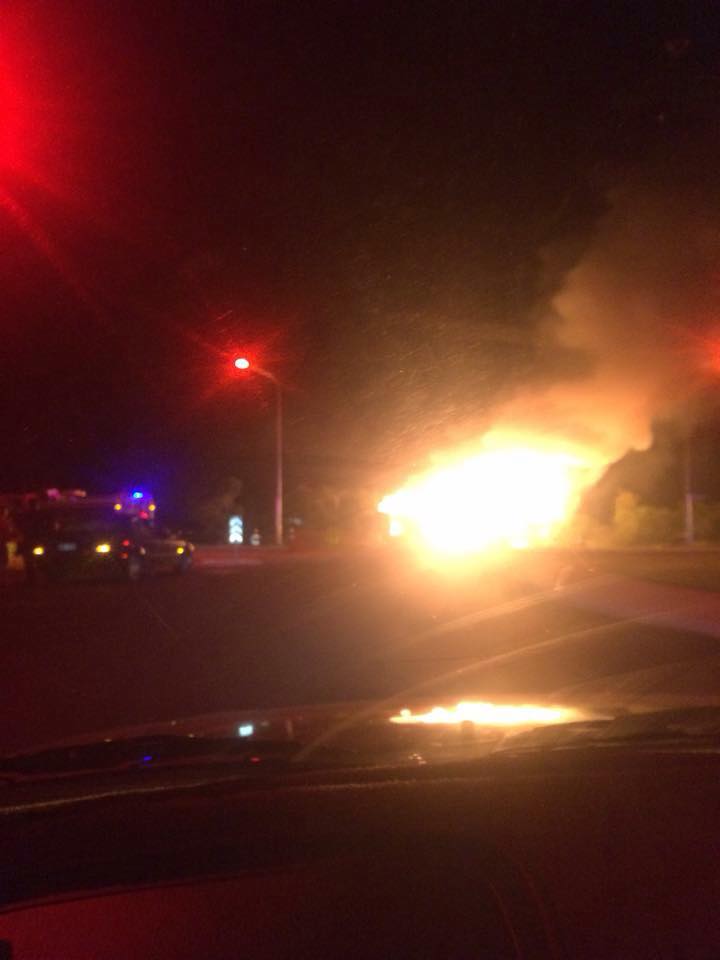 Janine Hochmuth took this photo of the Bargara house fire. Janine Hochmuth took this photo of the Bargara house fire.