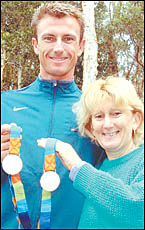 Nathan and his proud mum Sue Nathan and his proud mum Sue