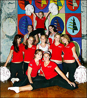 THREE CHEERS: Elanora High School?s cheerleading squad will be performing at the NRL grand final and national final. THREE CHEERS: Elanora High School?s cheerleading squad will be performing at the NRL grand final and national final.