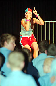 LET?S DO IT: Performer Leah Donnelly at the Kids Alive, do the Five presentation. LET?S DO IT: Performer Leah Donnelly at the Kids Alive, do the Five presentation.