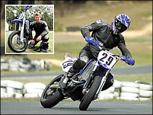 Phil Grayson will be flying the flag for NSW during the State of Origin Supermotard challenge Phil Grayson will be flying the flag for NSW during the State of Origin Supermotard challenge