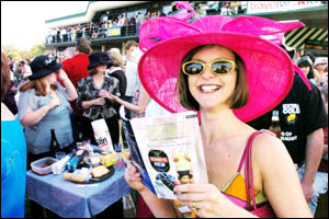 FASHION THE WINNER: Michelle Gooley, of Lismore, looks a winner as she looks for a winner yesterday FASHION THE WINNER: Michelle Gooley, of Lismore, looks a winner as she looks for a winner yesterday