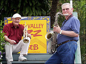 Tweed Valley Jazz Club members Len Dods and Graham Robinson are confident their club is hitting the right note Tweed Valley Jazz Club members Len Dods and Graham Robinson are confident their club is hitting the right note