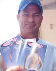 Michael Beasley with The Pink Guide to Byron Bay and Tropical NSW Michael Beasley with The Pink Guide to Byron Bay and Tropical NSW