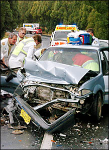 RAGE ON ROADS: Novice drivers may be prevented from using high-powered vehicles to try to cut the road toll RAGE ON ROADS: Novice drivers may be prevented from using high-powered vehicles to try to cut the road toll