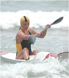 FEELING RELAXED: Defending women?s champion Alyce Bennett finds Sportsfest less demanding. FEELING RELAXED: Defending women?s champion Alyce Bennett finds Sportsfest less demanding.