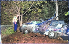 Two passengers died in this accident in May 2002, with the driver jailed for nine months. Two passengers died in this accident in May 2002, with the driver jailed for nine months.