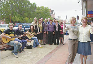 BIG DAY: Preparing to celebrate the official opening on Saturday of the Keen Street upgrade are Keen Street businesswomen Lois BIG DAY: Preparing to celebrate the official opening on Saturday of the Keen Street upgrade are Keen Street businesswomen Lois