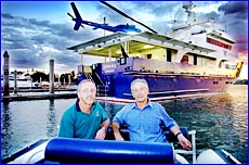 Gladstone resident Dennis Toy helped Aussie icon Dick Smith with the design of his new $6 million boat Ulysses Blue Gladstone. Gladstone resident Dennis Toy helped Aussie icon Dick Smith with the design of his new $6 million boat Ulysses Blue Gladstone.