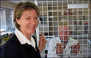 Prisoner Rodney Brown is locked up for the Kid?s Help Line?s Lock Up Your Boss Day by Sheriff Leanne Power. Prisoner Rodney Brown is locked up for the Kid?s Help Line?s Lock Up Your Boss Day by Sheriff Leanne Power.