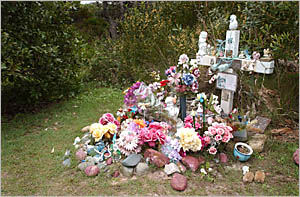 THE lovingly-tendered Red Cliff Memorial to Lee Ellen Stace THE lovingly-tendered Red Cliff Memorial to Lee Ellen Stace
