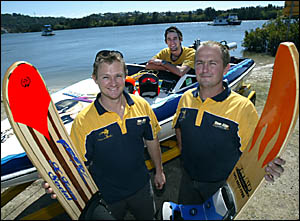 RIVER racers the Vee Ate ski team of Nathan Walker, Zane Holmes and Tim Gates will be amongst the 45 entrants in the increasing RIVER racers the Vee Ate ski team of Nathan Walker, Zane Holmes and Tim Gates will be amongst the 45 entrants in the increasing