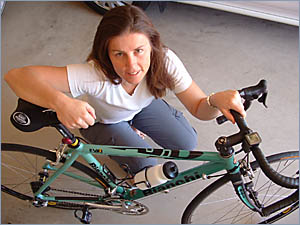 BACK ON HER BIKE: Ballina? Gabrielle Murphy, who is organising a cycling fundraiser for the five Australian riders injured inju BACK ON HER BIKE: Ballina? Gabrielle Murphy, who is organising a cycling fundraiser for the five Australian riders injured inju