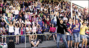 Kyogle supporters erupt with joy Kyogle supporters erupt with joy