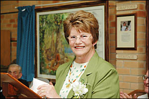 Author Kay Paine at the launch of the History of Grafton Author Kay Paine at the launch of the History of Grafton