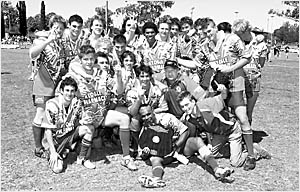 the Kyogle Under-18s after their 22-10 win over Tweed Seagulls only a couple of hours earlier. the Kyogle Under-18s after their 22-10 win over Tweed Seagulls only a couple of hours earlier.