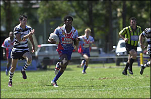Shannon Walker shreds the Seagulls defence during Sunday?s grand final, in much the same way Sam and Audley did a decade ago. Shannon Walker shreds the Seagulls defence during Sunday?s grand final, in much the same way Sam and Audley did a decade ago.
