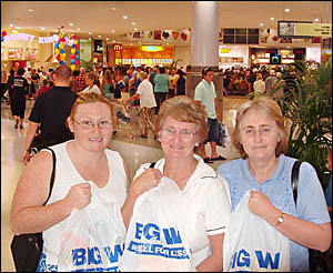 RETAIL THERAPY: Lee-Anne Hanney, of Sydney, Sue Parker, of Ballina, and Chris Bentley, of Sydney, at the new Lismore Shopping S RETAIL THERAPY: Lee-Anne Hanney, of Sydney, Sue Parker, of Ballina, and Chris Bentley, of Sydney, at the new Lismore Shopping S