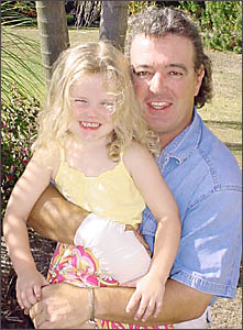 FAMILY TIME: Stephen Waddell with his daughter Georgia, 3. FAMILY TIME: Stephen Waddell with his daughter Georgia, 3.