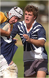 CAREER BLOOMING: Former Grafton High School football Cody Hearfield, right, has signed with the Warringah Rugby Club. CAREER BLOOMING: Former Grafton High School football Cody Hearfield, right, has signed with the Warringah Rugby Club.
