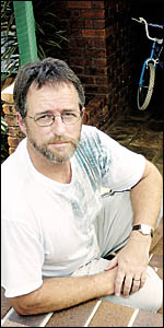 WORRIED PARENT: Allan Fredericks, of Goonellabah, says an abduction attempt was made on his two daughters as they waited at a WORRIED PARENT: Allan Fredericks, of Goonellabah, says an abduction attempt was made on his two daughters as they waited at a