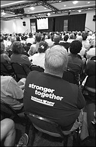 The Coffs Ex-Services Club Auditorium was packed out at yesterday?s Day of Community Protest. The Coffs Ex-Services Club Auditorium was packed out at yesterday?s Day of Community Protest.
