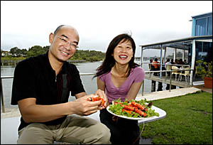DISCOVERING the delights of Tweed seafood yesterday were Tourism NSW North Asia director Oton Wu and South Asia director Siew H DISCOVERING the delights of Tweed seafood yesterday were Tourism NSW North Asia director Oton Wu and South Asia director Siew H